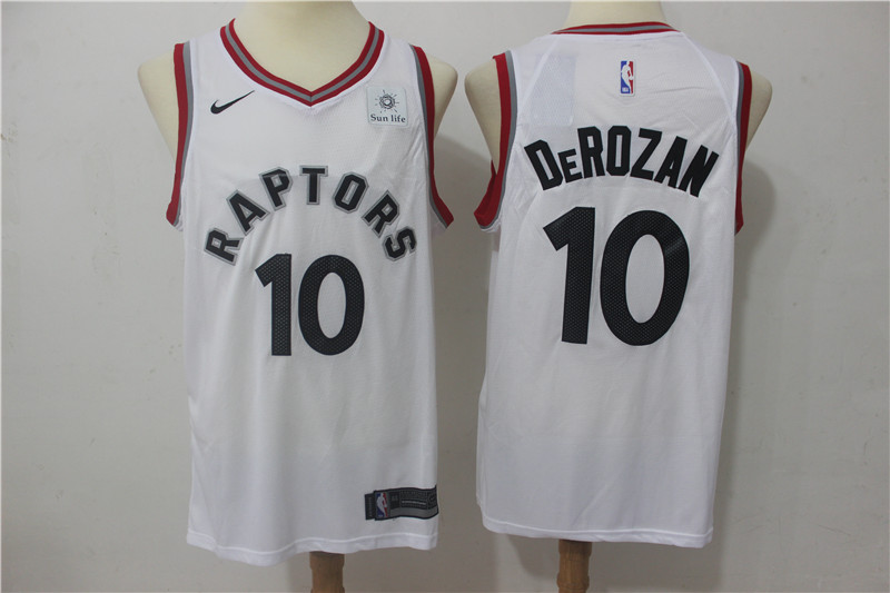 2019 Men Toronto Raptors 10 Derozan white Game Nike NBA Jerseys